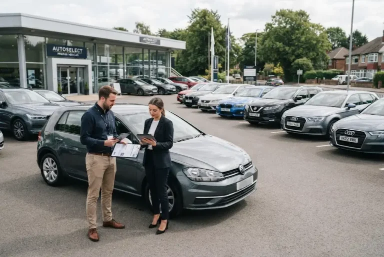 Used Cars: A Smarter Dealership Workflow Used cars being inspected and managed through a professional dealership workflow