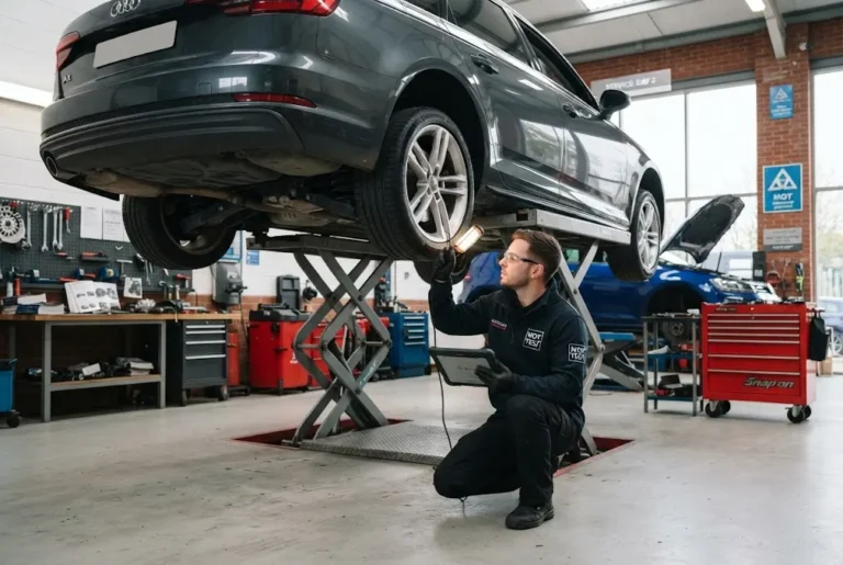 vehicle inspection by a professional UK automotive technician